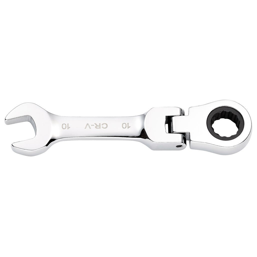 Draper HI-TORQ® Metric Stubby Flexible Head Ratchet Combination Spanner, 10mm  27965