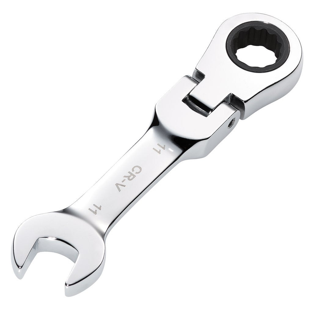 Draper HI-TORQ® Metric Stubby Flexible Head Ratchet Combination Spanner, 11mm  27966