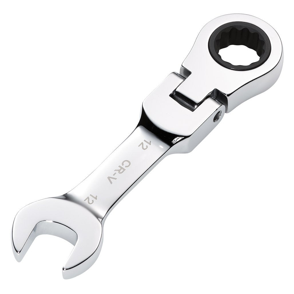 Draper HI-TORQ® Metric Stubby Flexible Head Ratchet Combination Spanner, 12mm  27968