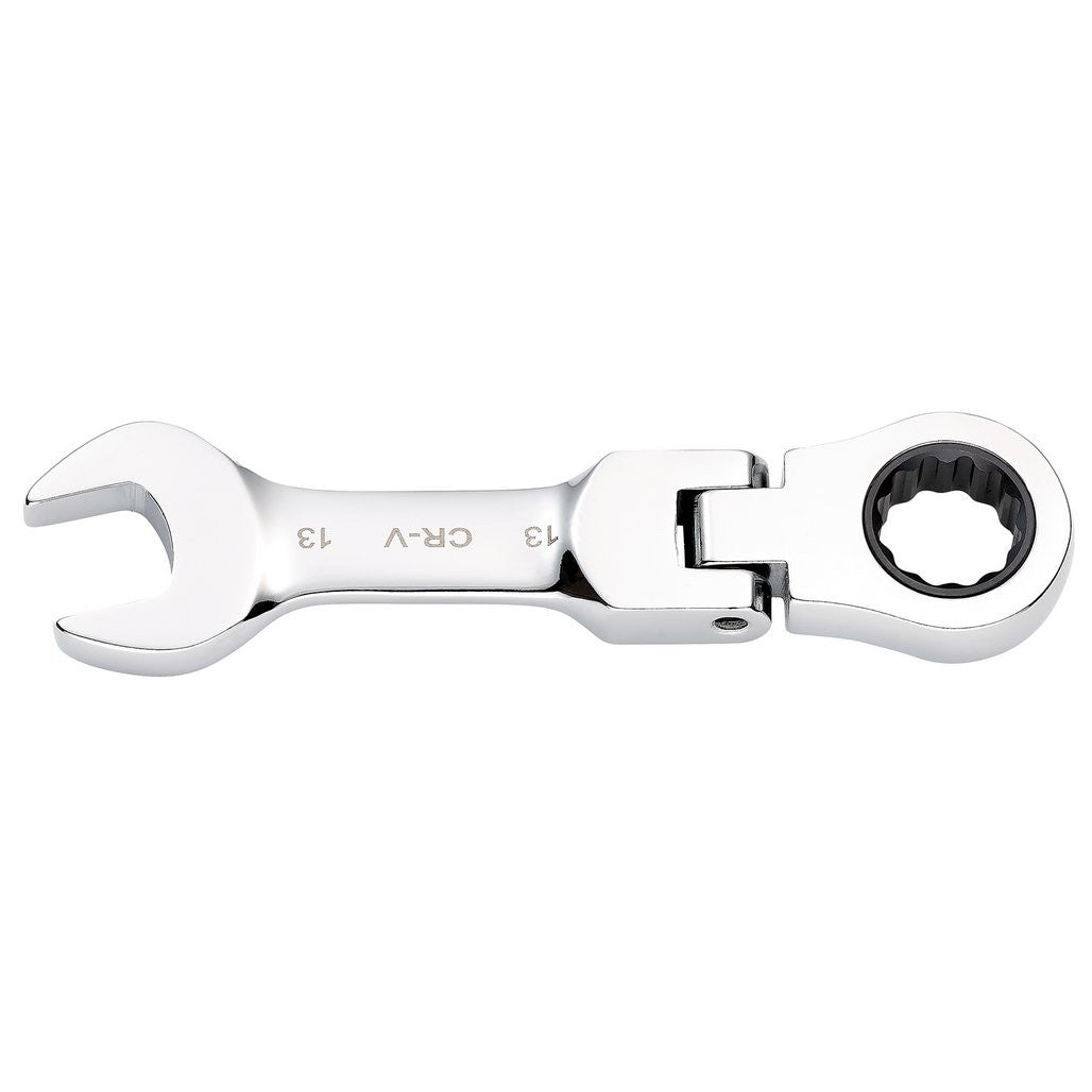 Draper HI-TORQ® Metric Stubby Flexible Head Ratchet Combination Spanner, 13mm  27969