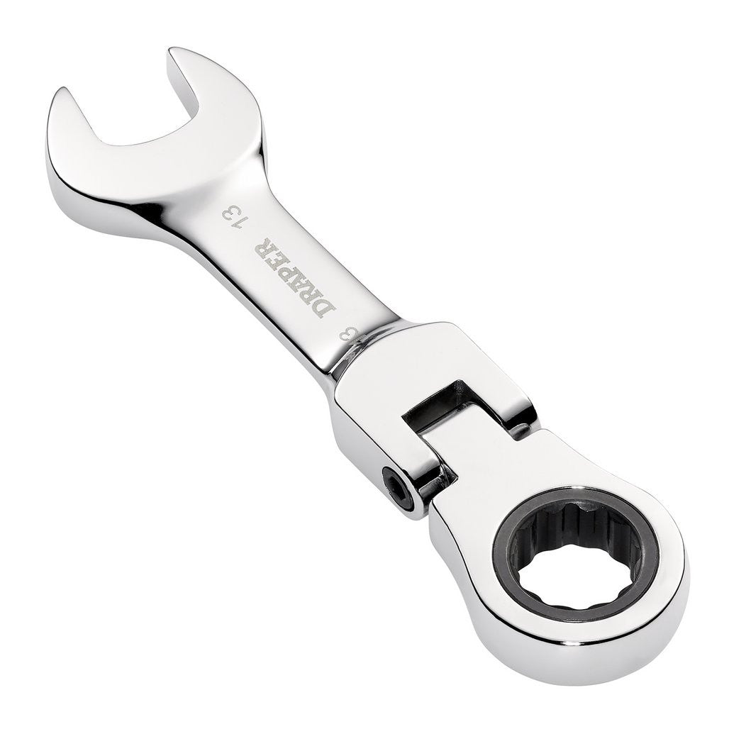Draper HI-TORQ® Metric Stubby Flexible Head Ratchet Combination Spanner, 13mm  27969
