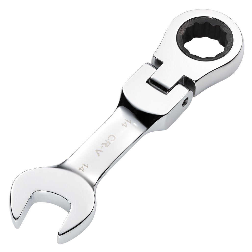 Draper HI-TORQ® Metric Stubby Flexible Head Ratchet Combination Spanner, 14mm  27970