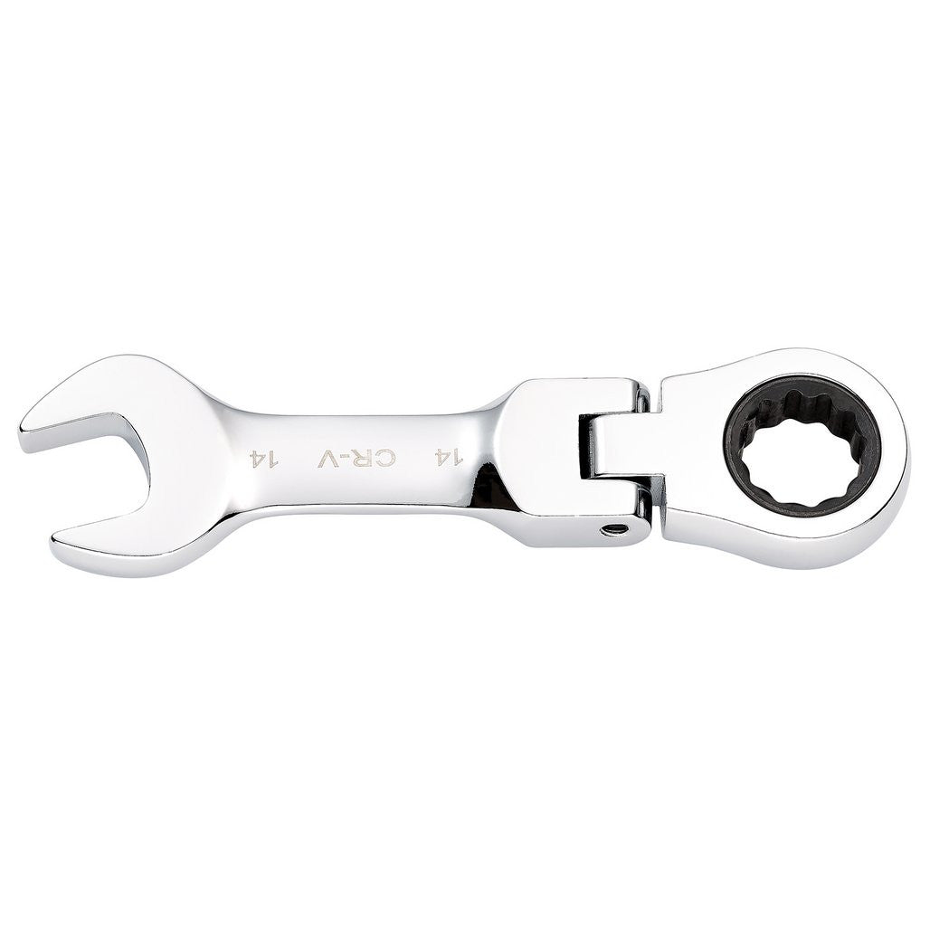 Draper HI-TORQ® Metric Stubby Flexible Head Ratchet Combination Spanner, 14mm  27970