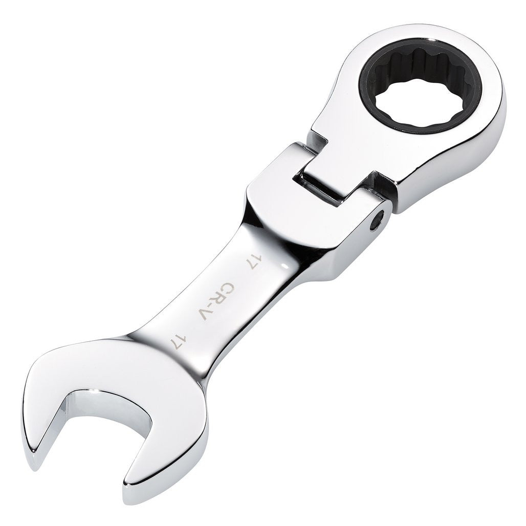 Draper HI-TORQ® Metric Stubby Flexible Head Ratchet Combination Spanner, 17mm  27977