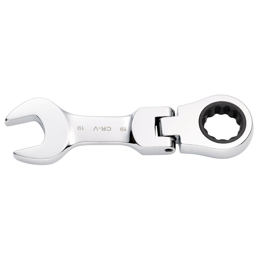 Draper HI-TORQ® Metric Stubby Flexible Head Ratchet Combination Spanner, 19mm  27981