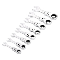 Draper HI-TORQ® Metric Stubby Flexible Head Ratchet Combination Spanner Set (8 Piece)  27982