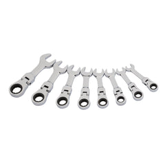 Draper HI-TORQ® Metric Stubby Flexible Head Ratchet Combination Spanner Set (8 Piece)  27982
