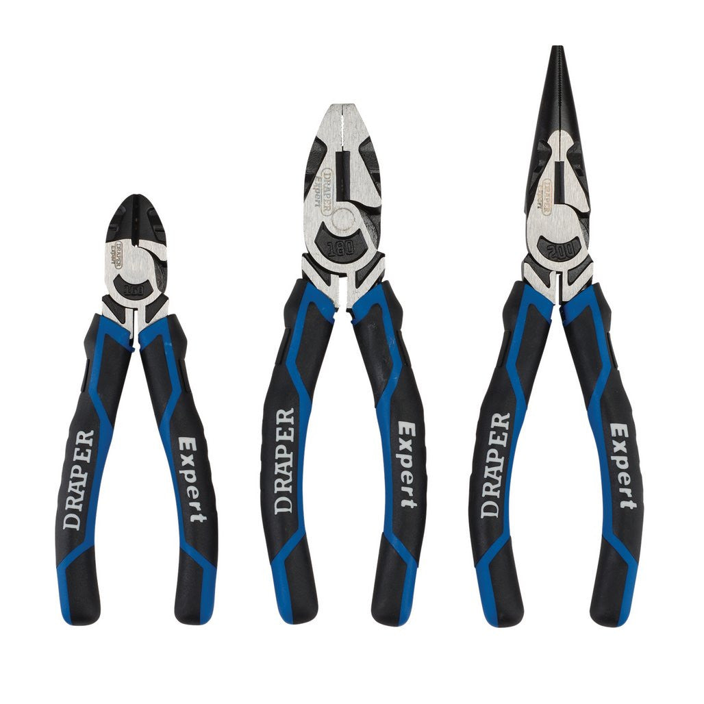 Draper Expert High Leverage Plier Set, Blue (3 Piece)  28033
