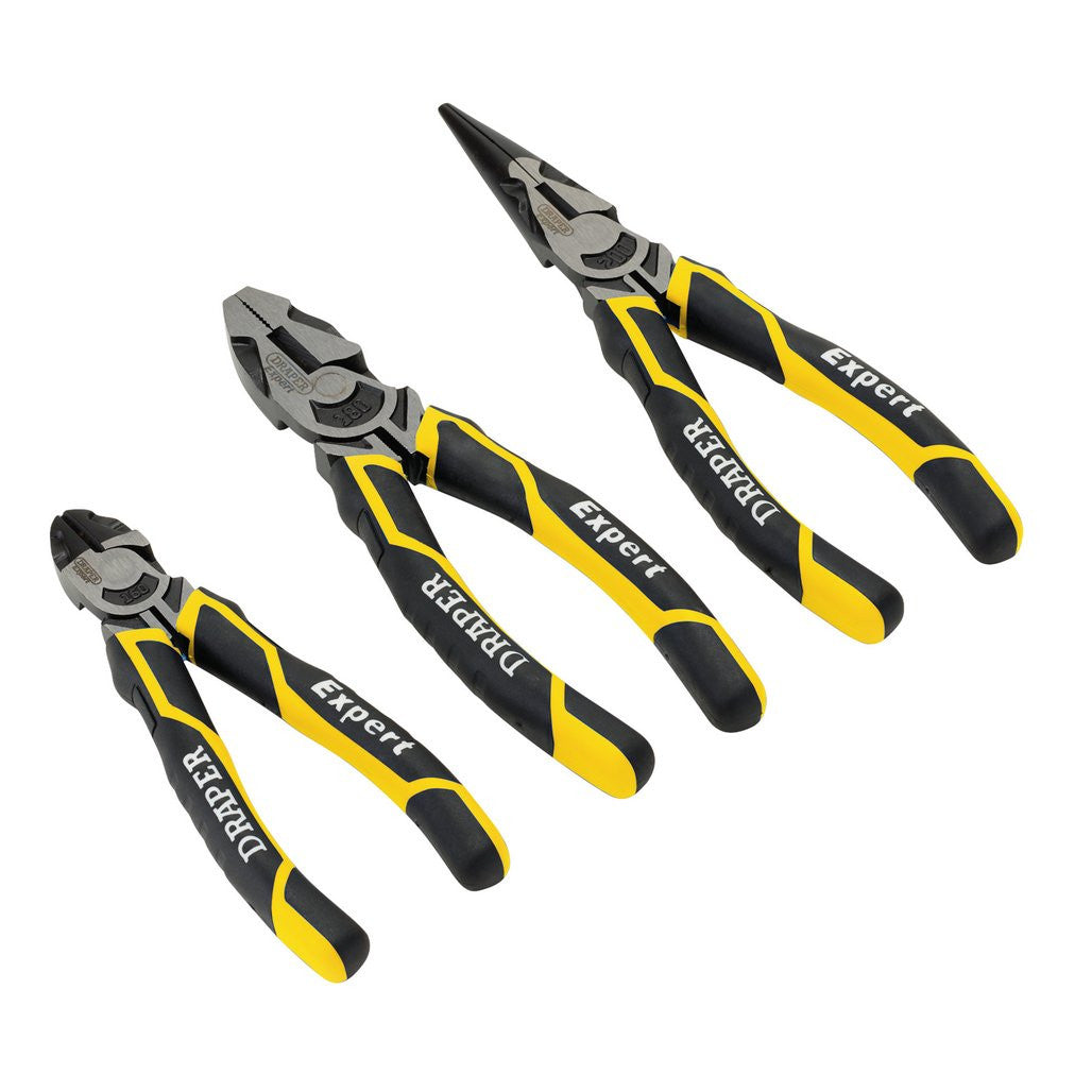 Draper Expert High Leverage Plier Set, Yellow (3 Piece)  28038