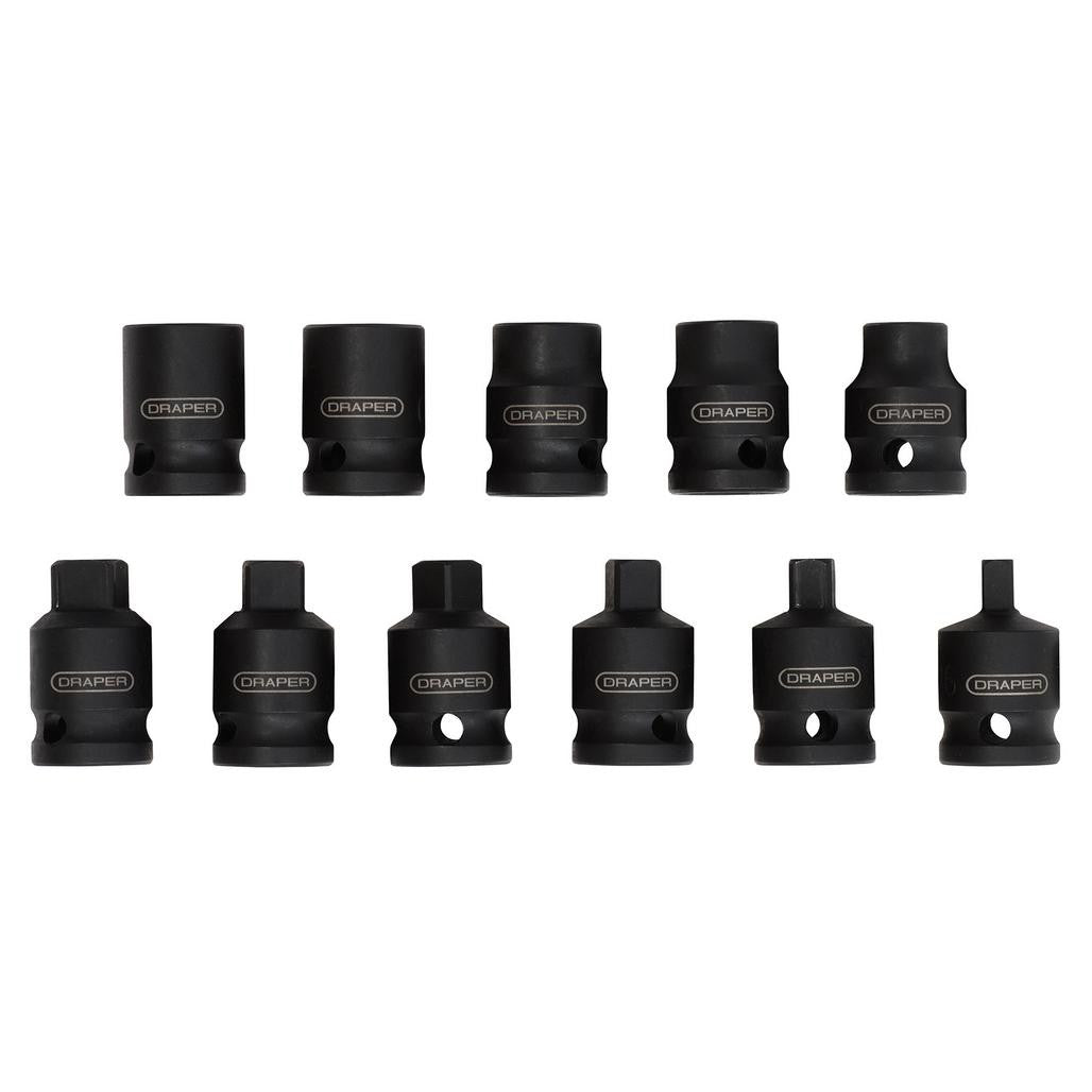 Draper Impact Pipe Plug Socket Set, 3/8" Sq. Dr. (11 Piece)  28193