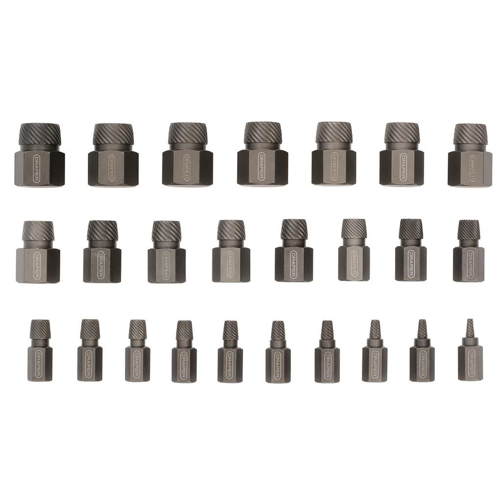 Draper Imperial Bolt Extractor Set, 3/8" Sq. Dr. (25 Piece)  28196