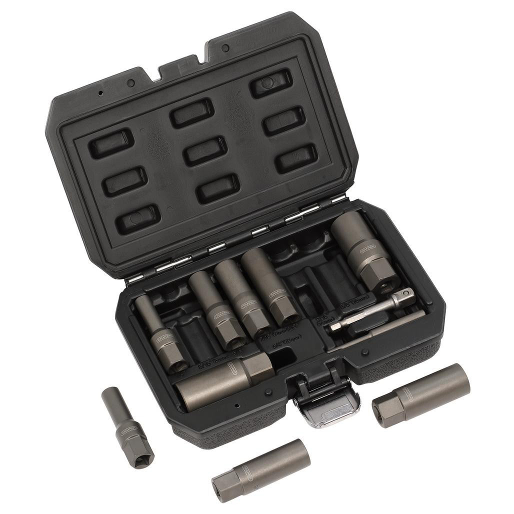 Draper Spiral Type Deep Bolt Extractor Set, 3/8" Sq. Dr. (11 Piece)  28197