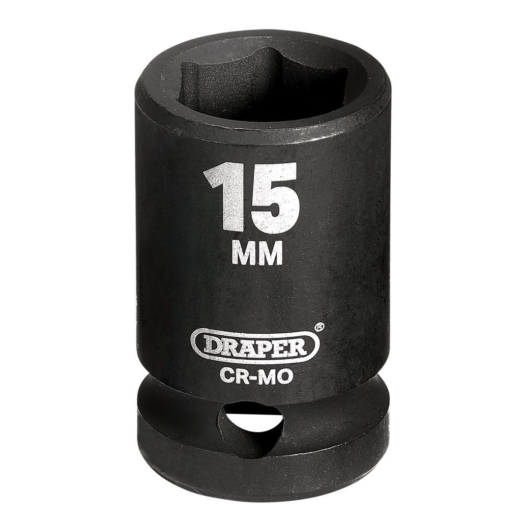 Draper HI-TORQ® Impact Socket, 1/2" Sq. Dr., 15mm  28470
