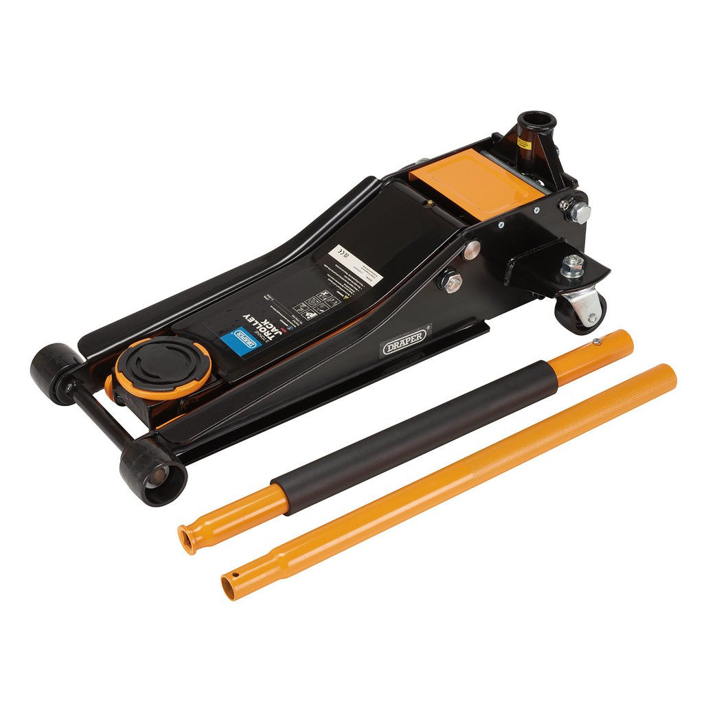 Draper Trolley Jack, 3 Tonne, Orange 28494