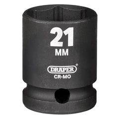 Draper HI-TORQ® Impact Socket, 1/2" Sq. Dr., 21mm  28511