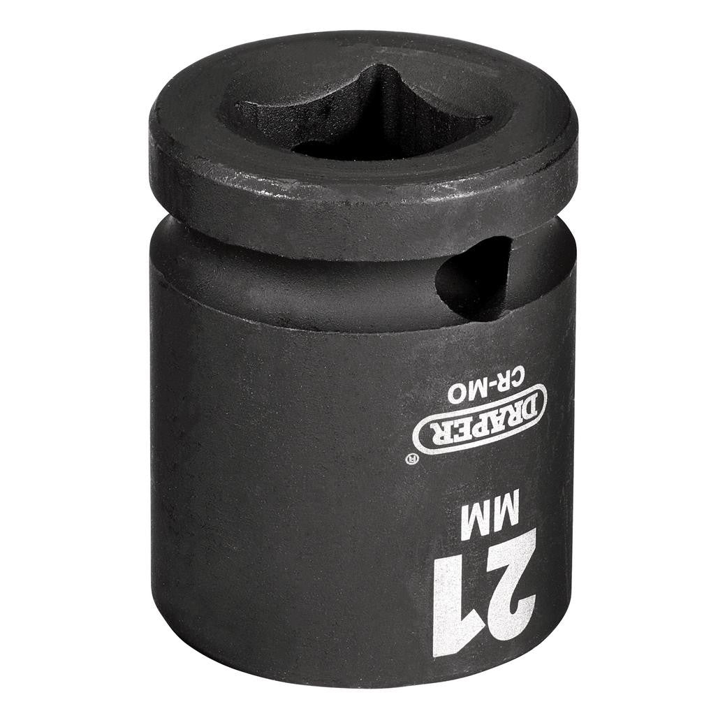 Draper HI-TORQ® Impact Socket, 1/2" Sq. Dr., 21mm  28511