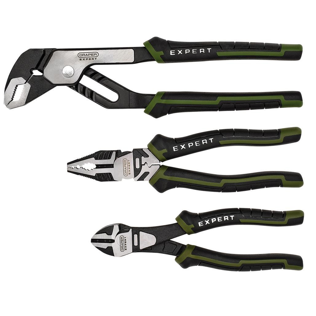 Draper Expert High Leverage Pliers Set with Water Pump Pliers (3 Piece)  28536