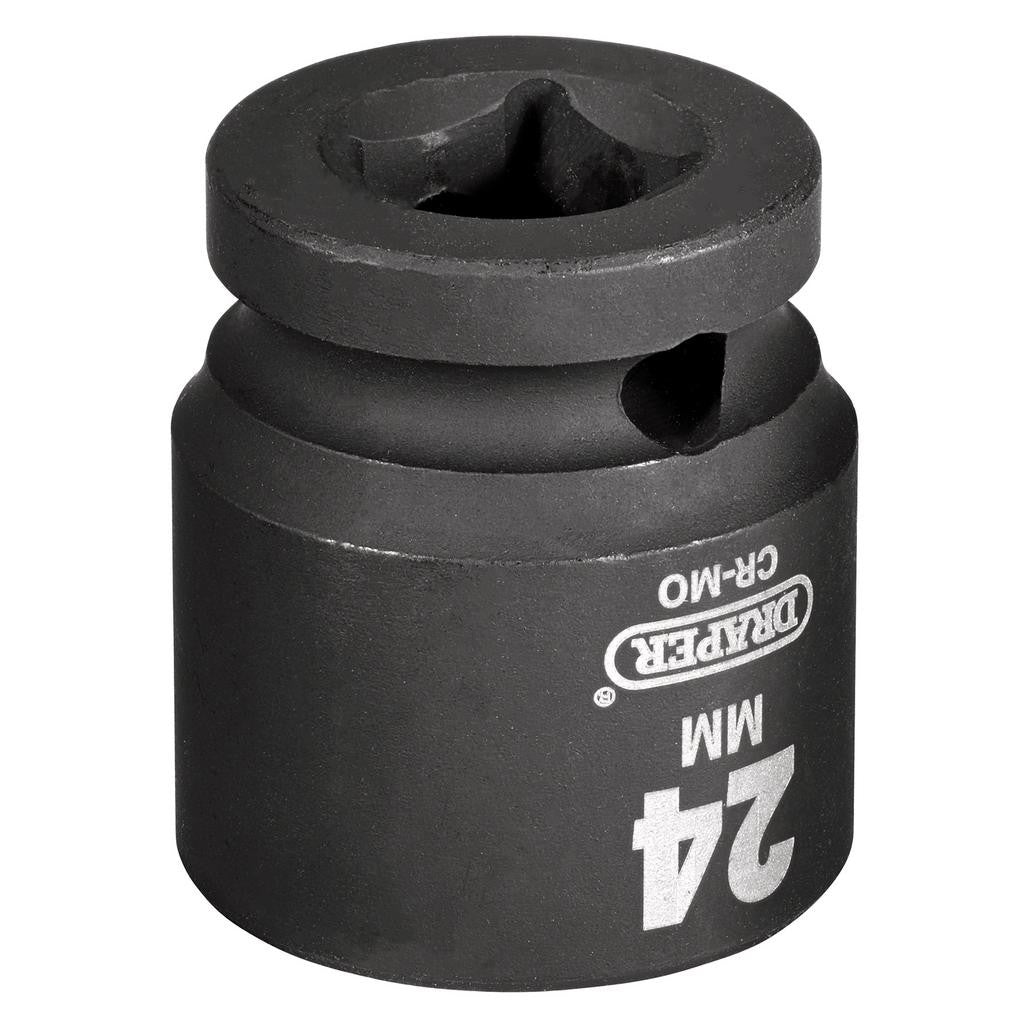 Draper HI-TORQ® Impact Socket, 1/2" Sq. Dr., 24mm  28545