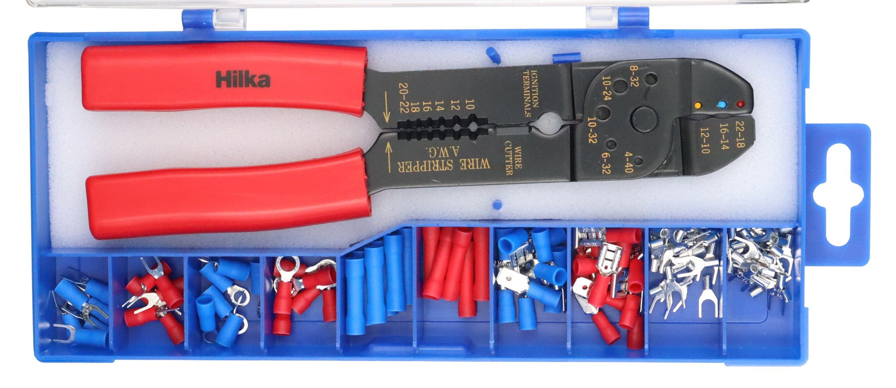 Hilka 8.5" Crimping Tool with 100 pce Terminal Set 28603085