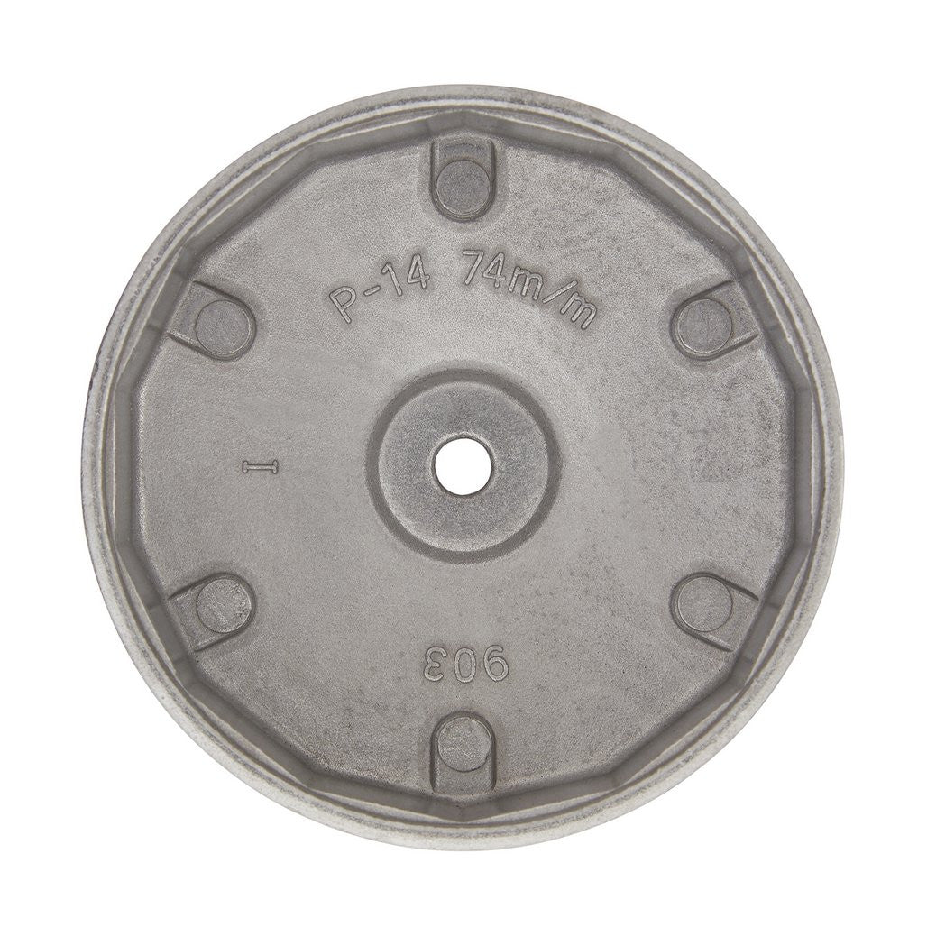 Draper Expert Oil Filter Socket, 1/2" Sq. Dr. 74mm 14 Flats for Audi, BMW, GM and VW 29186