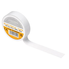 Draper White PVC Electrical Insulation Tape, 19mm x 20m (Pack of 10)  29532