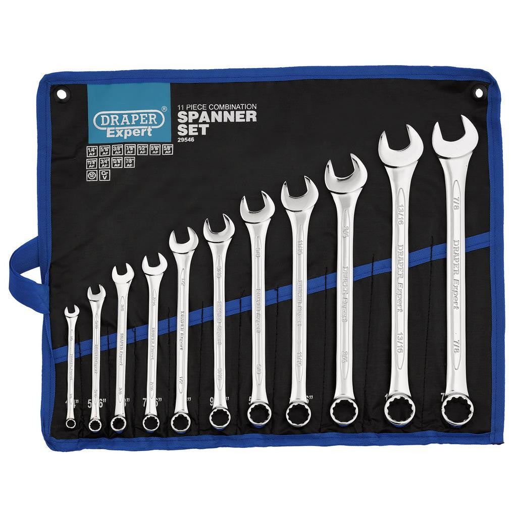 Draper Expert HI-TORQ® Imperial Combination Spanner Set (11 Piece)  29546