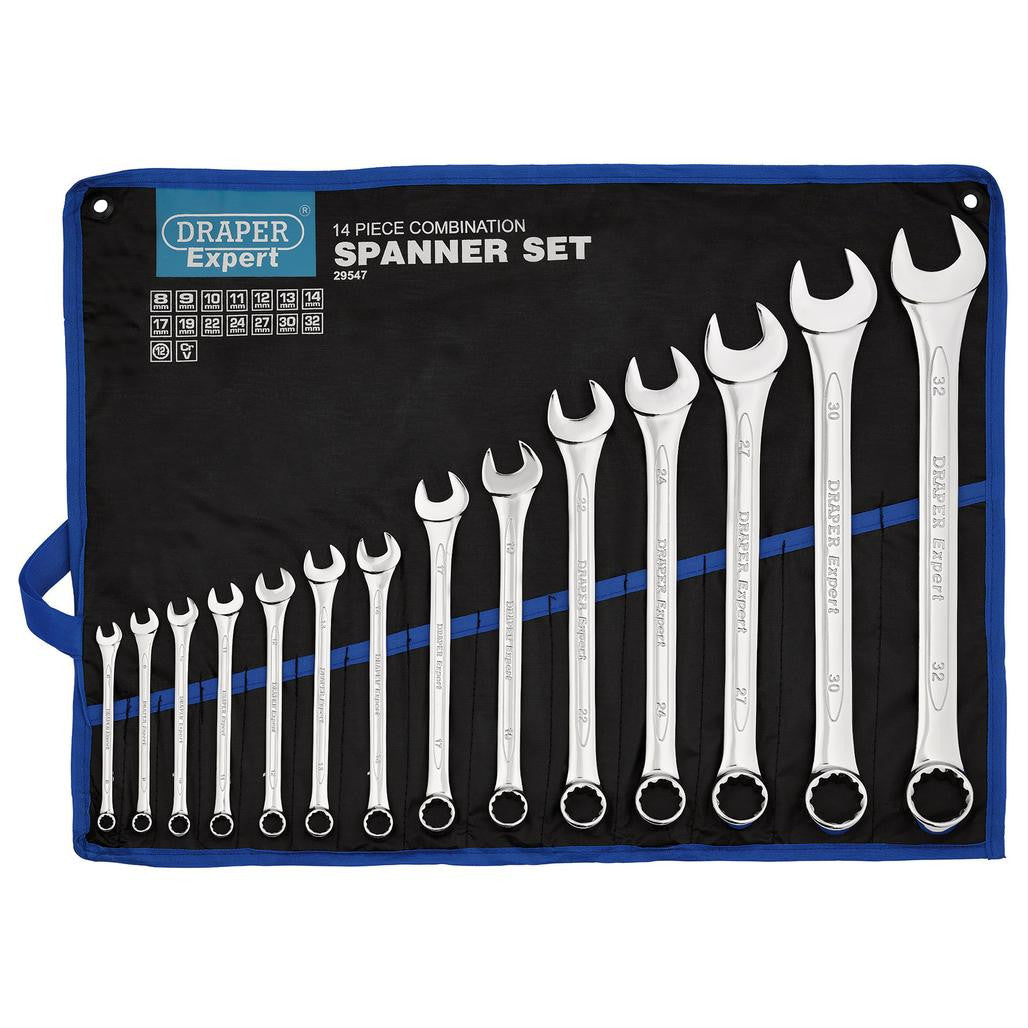 Draper Expert HI-TORQ® Metric Combination Spanner Set (14 Piece)  29547