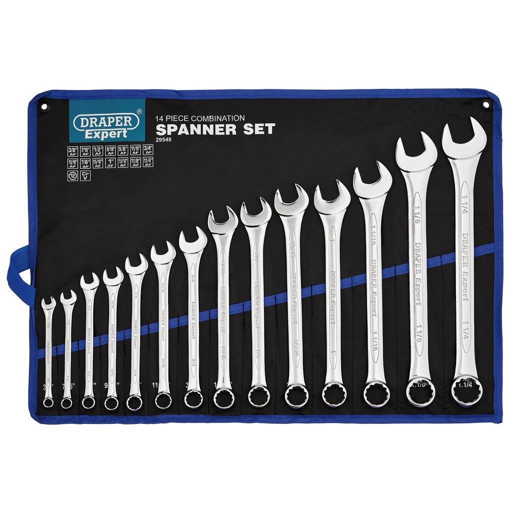 Draper Expert HI-TORQ® Imperial Combination Spanner Set (14 Piece)  29548