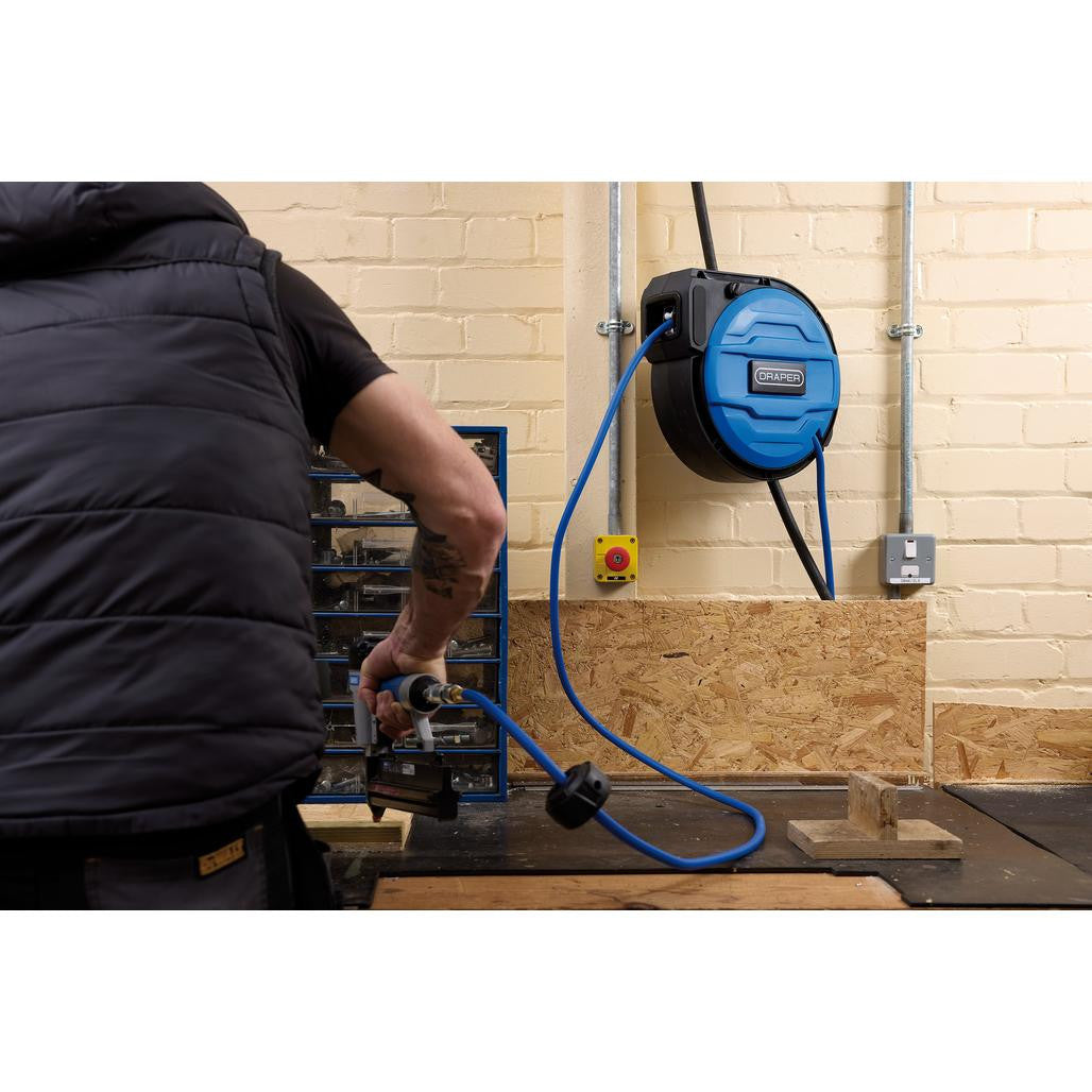 Draper Retractable Air Hose Reel, 15m, 10mm ID  29669