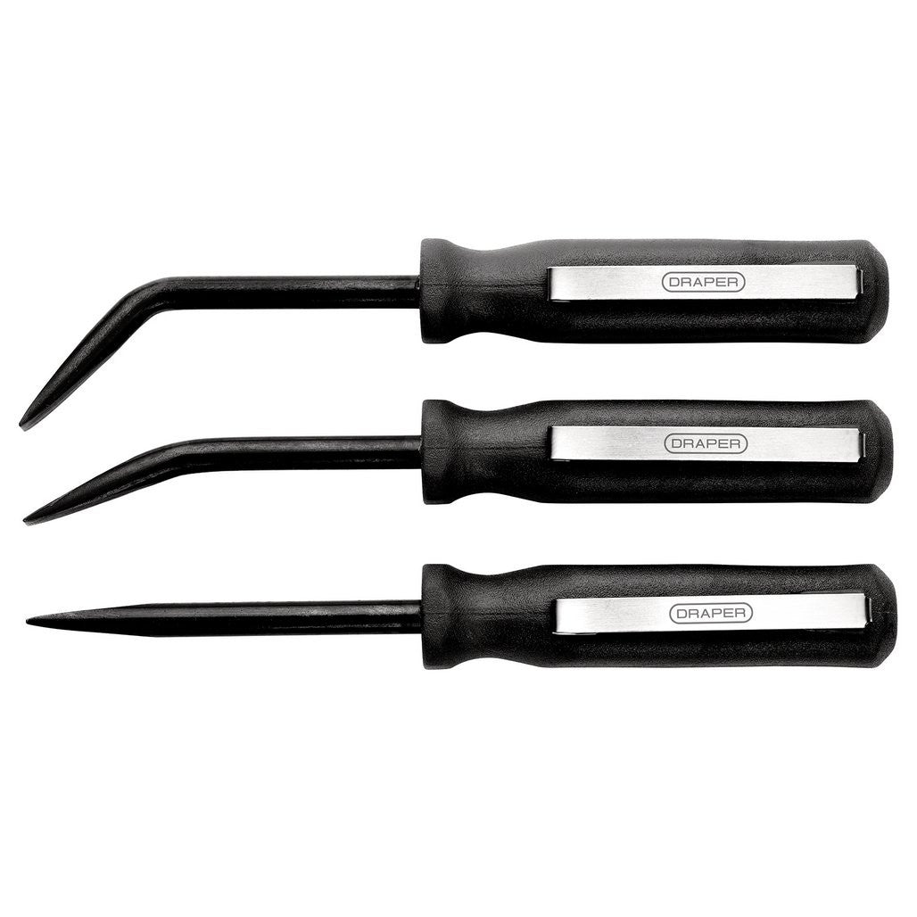 Draper Mini Pry Bar Set, 125mm, Black (3 Piece)  29729