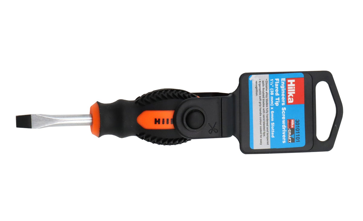 Hilka 1 1/2" x 6mm Screwdriver Flared Tip Slot 30101101