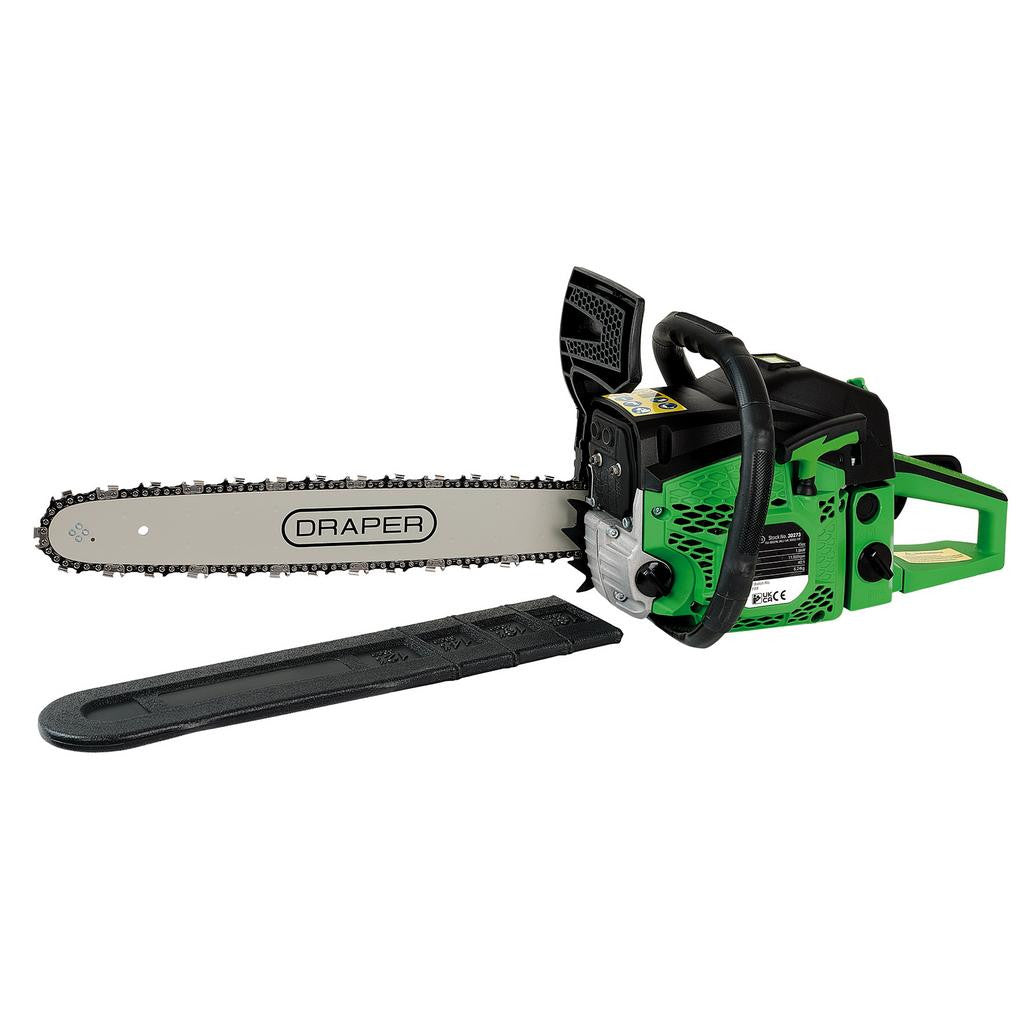 Draper Petrol Chainsaw, 45cc, 450mm/18"  30273