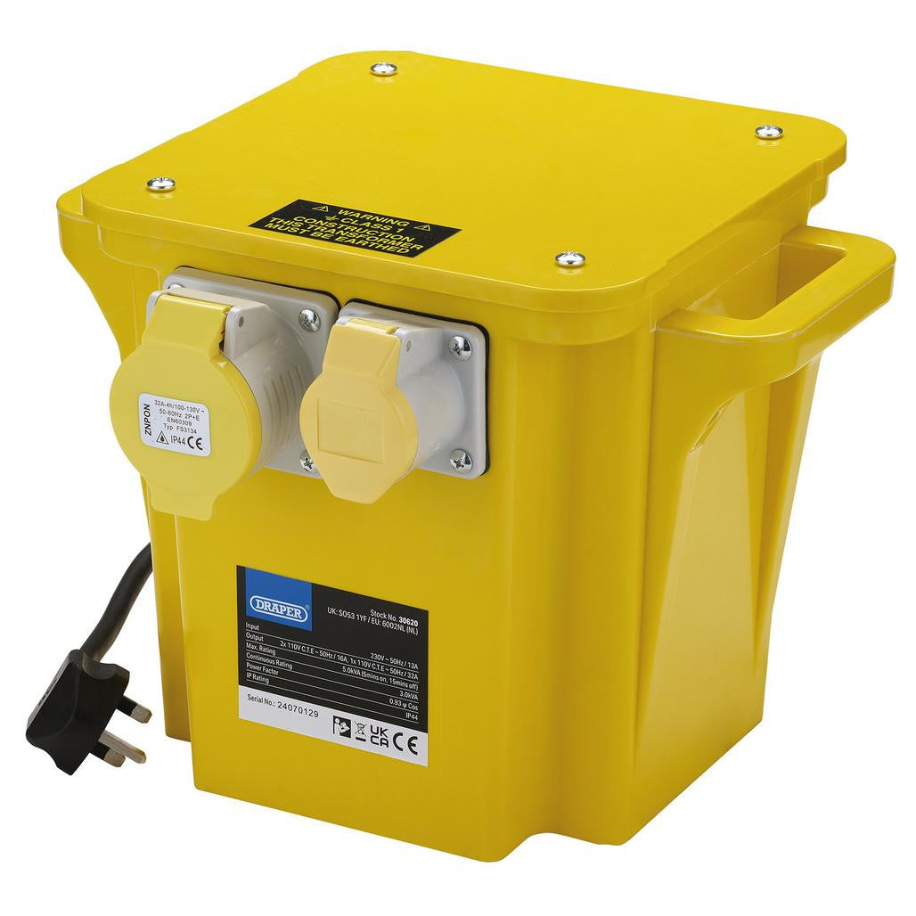 Draper 110V Portable Transformer, 5.0kVA  30620
