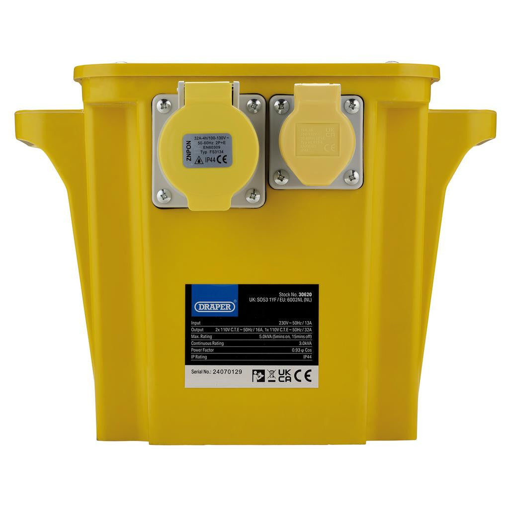 Draper 110V Portable Transformer, 5.0kVA  30620