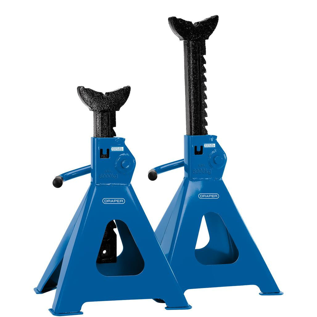 Draper Ratchet Axle Stands, 6 Tonne (Pair) 30883