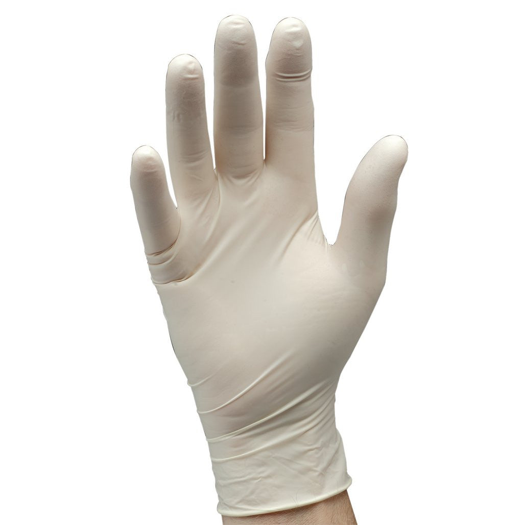 Draper Latex Gloves, Size Medium, White (Box of 100)  30929