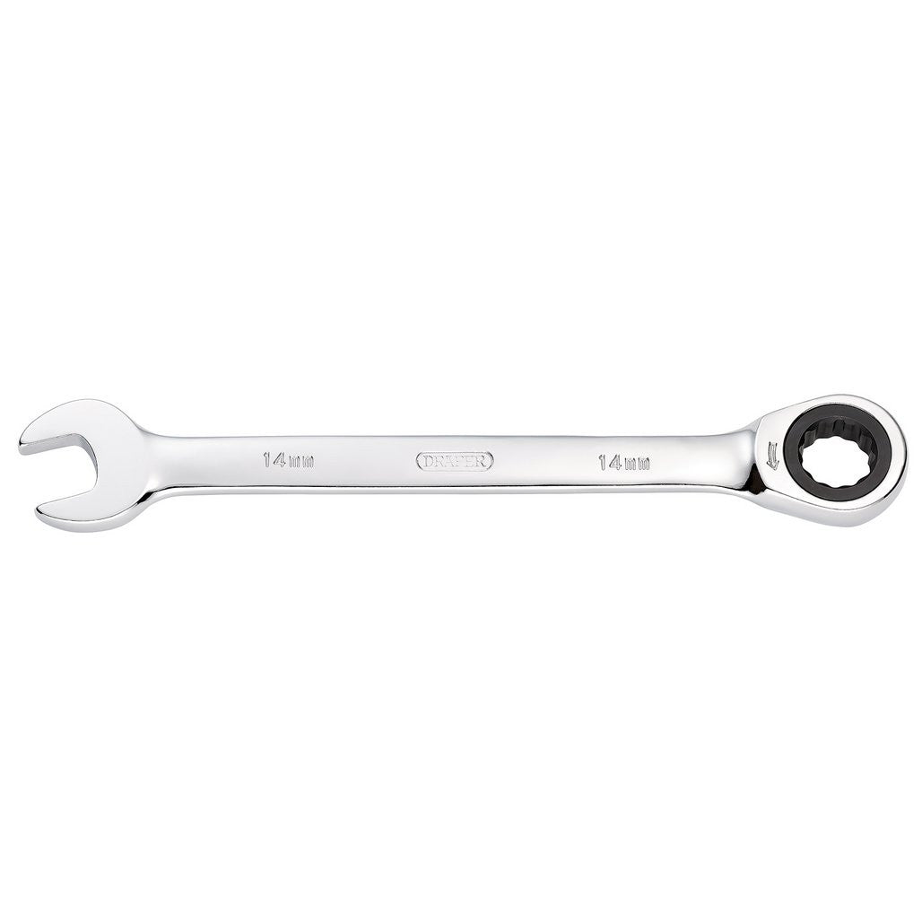 Draper Metric Ratcheting Combination Spanner, 14mm  31011