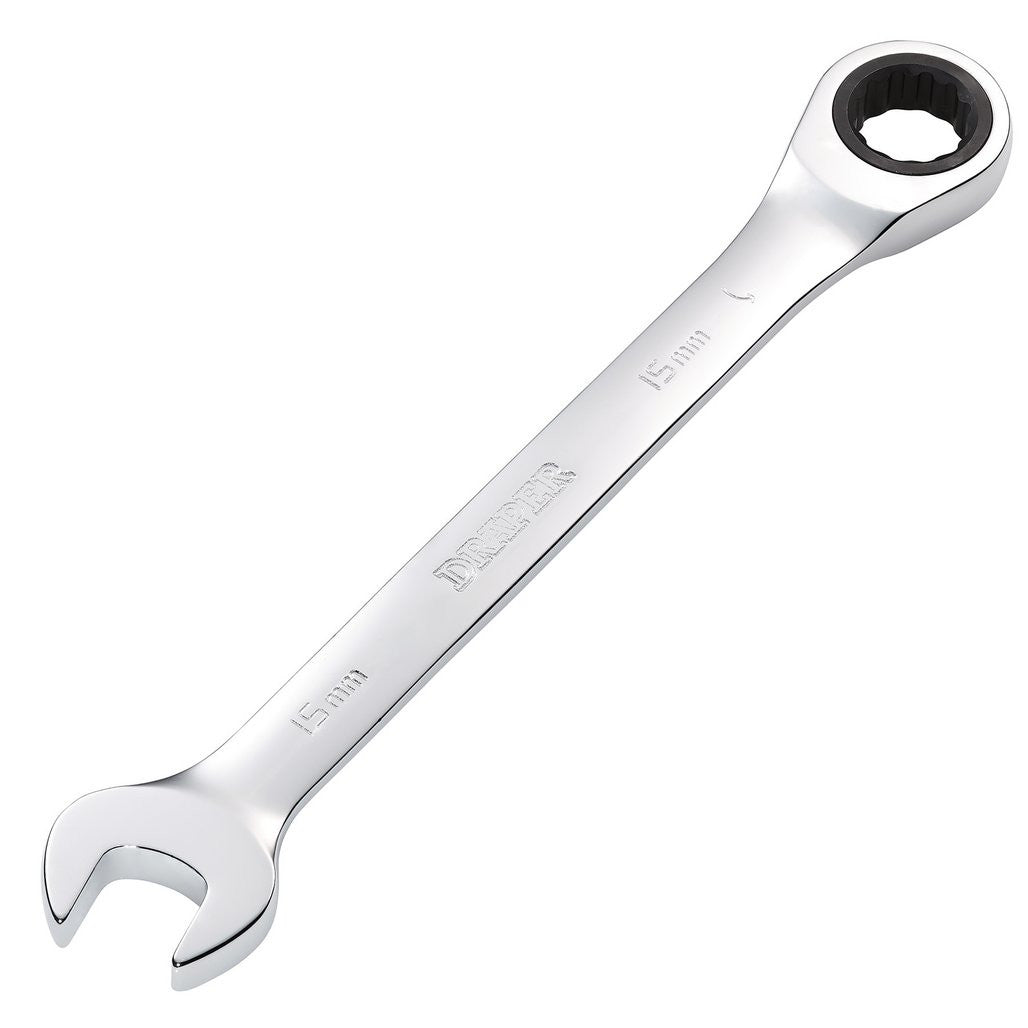 Draper Metric Ratcheting Combination Spanner, 15mm  31012