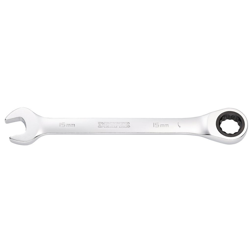 Draper Metric Ratcheting Combination Spanner, 15mm  31012
