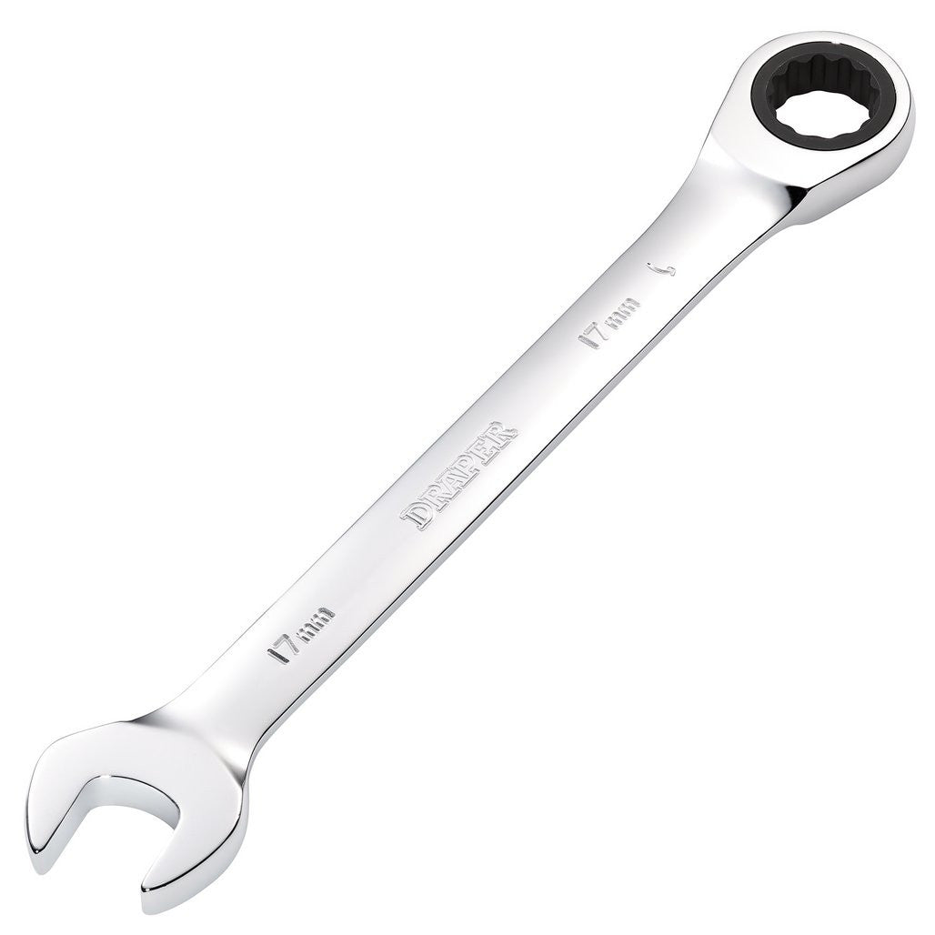 Draper Metric Ratcheting Combination Spanner, 17mm  31014