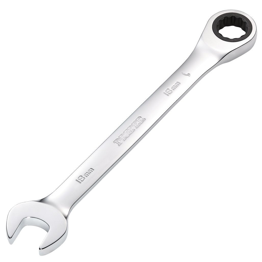 Draper Metric Ratcheting Combination Spanner, 18mm  31015