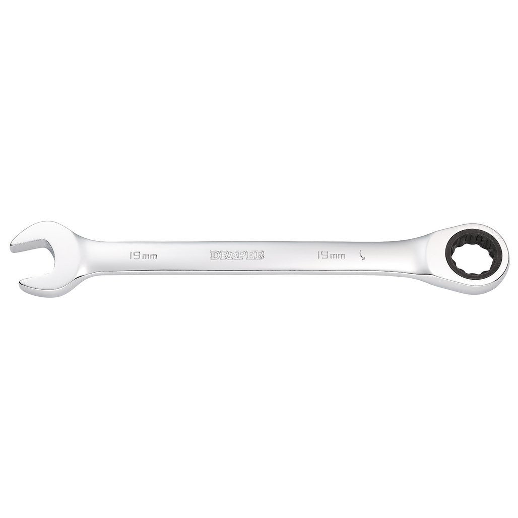 Draper Metric Ratcheting Combination Spanner, 19mm  31018