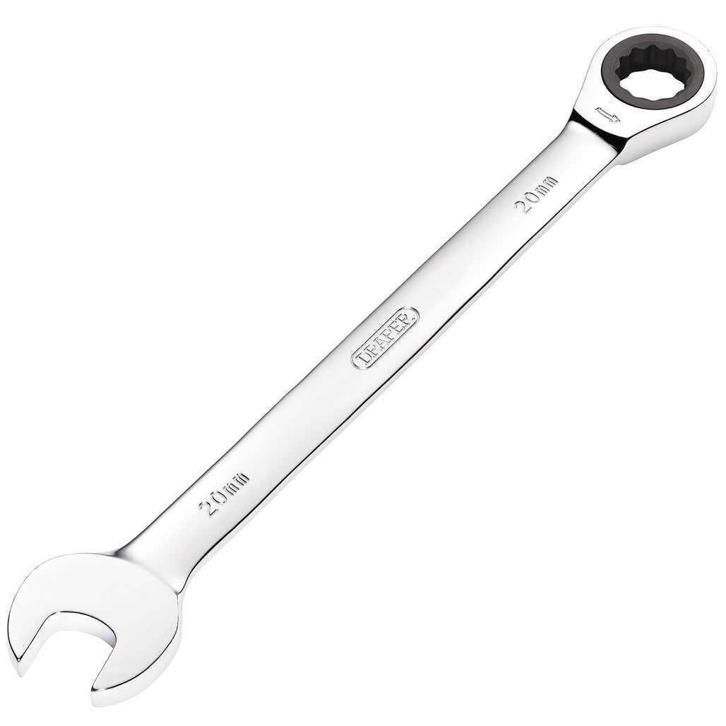 Draper Metric Ratcheting Combination Spanner, 20mm  31019