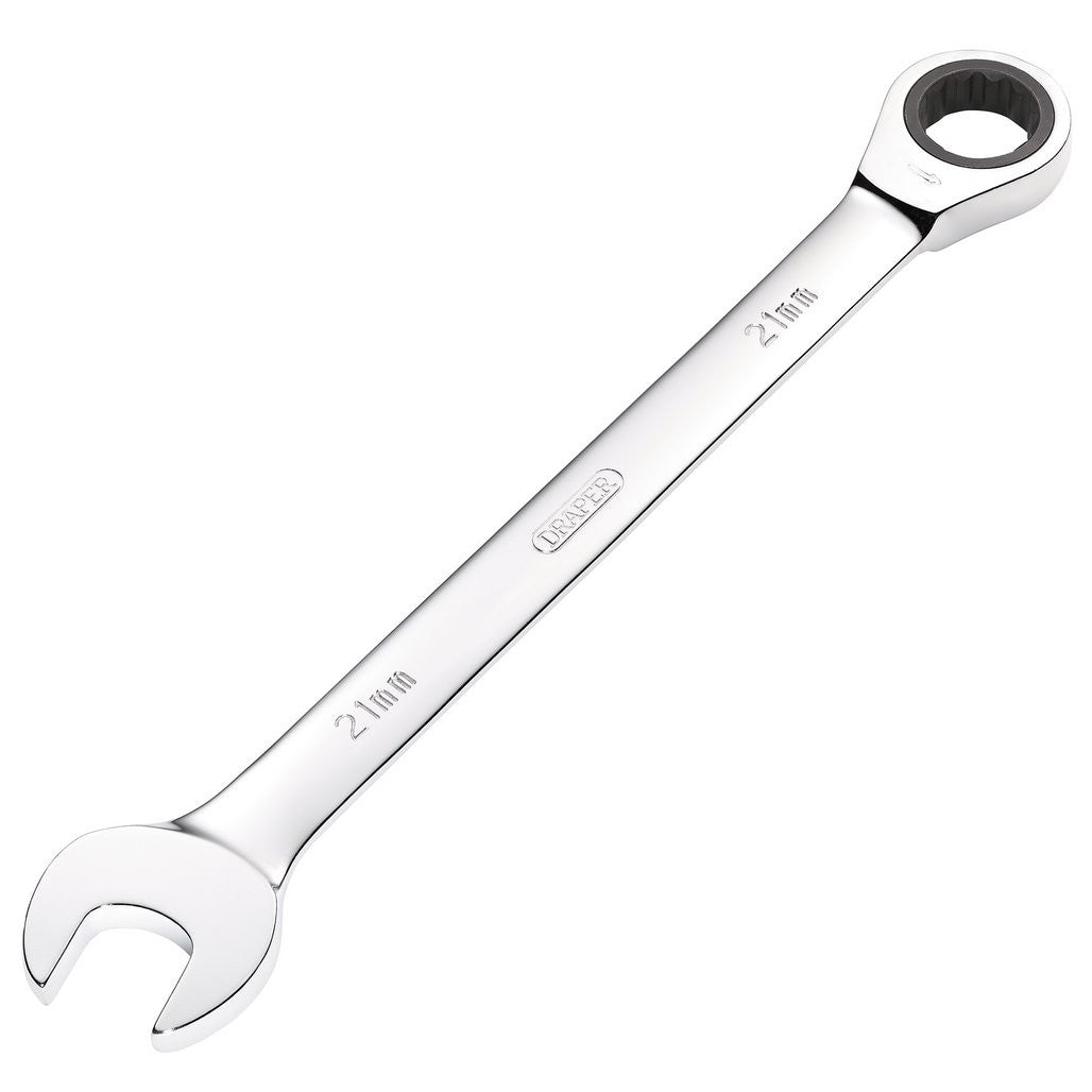 Draper Metric Ratcheting Combination Spanner, 21mm  31020