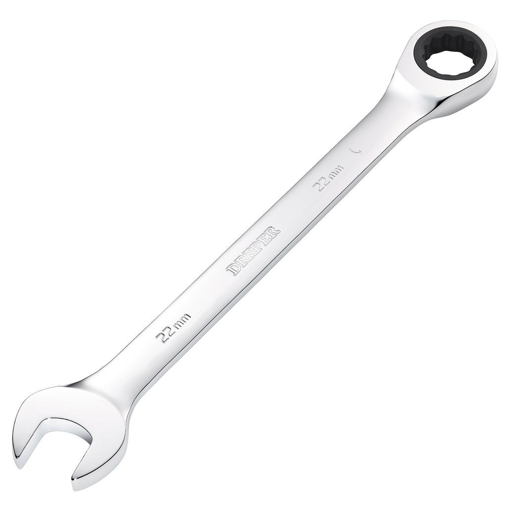 Draper Metric Ratcheting Combination Spanner, 22mm  31022