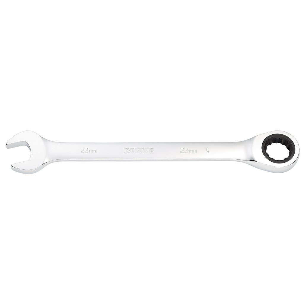 Draper Metric Ratcheting Combination Spanner, 22mm  31022