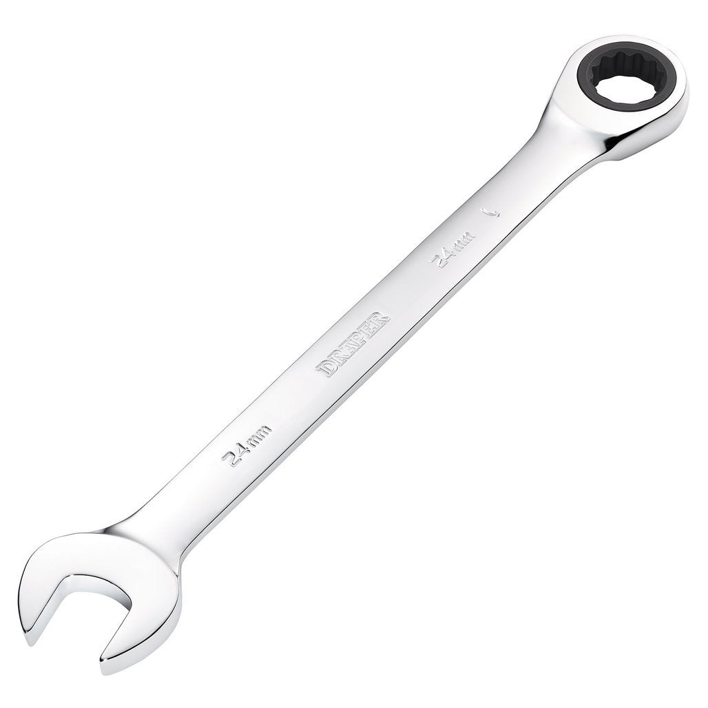 Draper Metric Ratcheting Combination Spanner, 24mm  31023