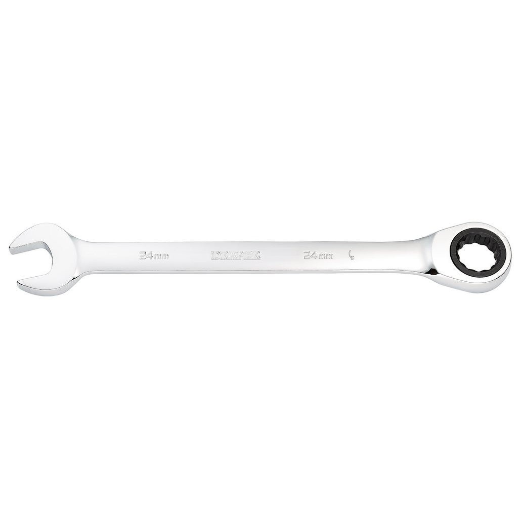 Draper Metric Ratcheting Combination Spanner, 24mm  31023