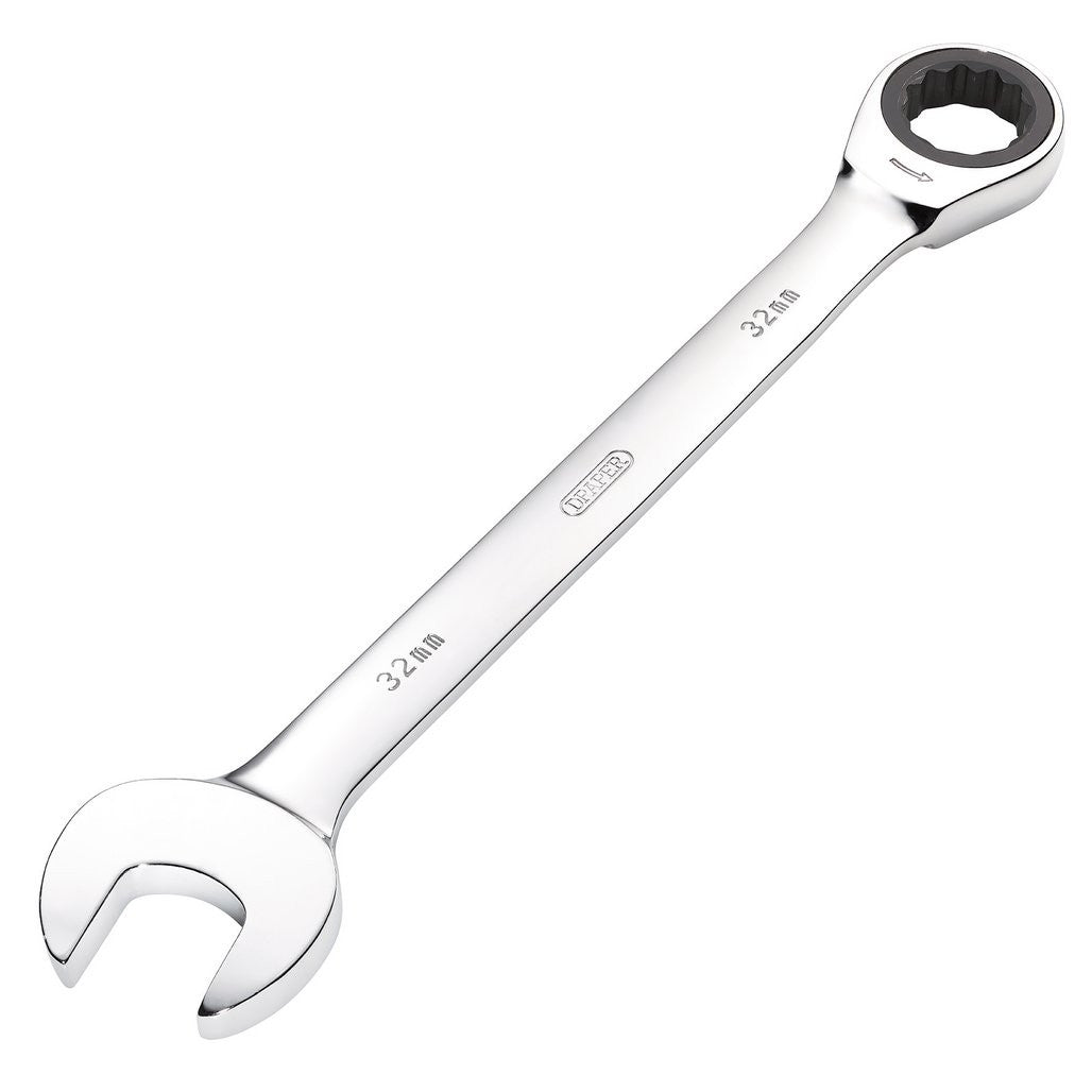 Draper Metric Ratcheting Combination Spanner, 32mm  31027
