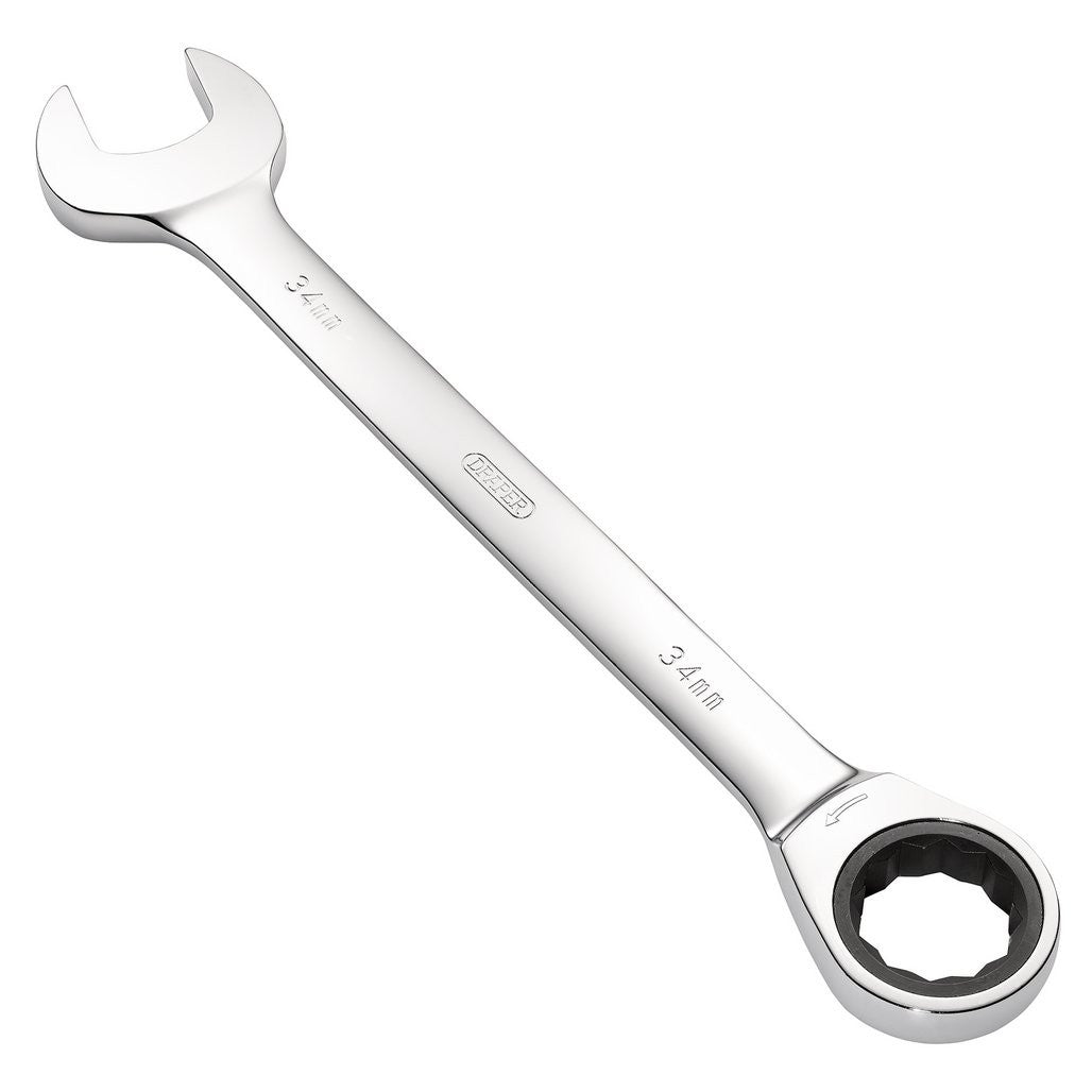 Draper Metric Ratcheting Combination Spanner, 34mm  31028